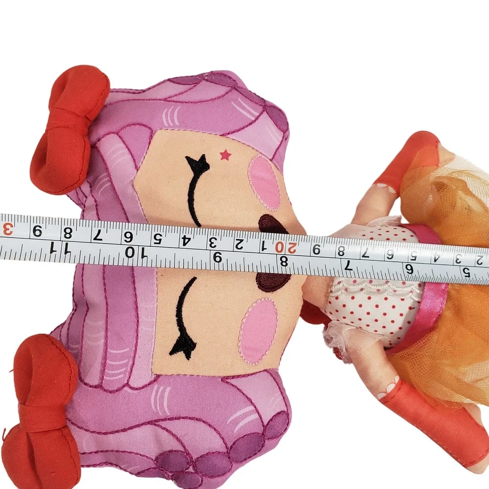 Lalaloopsy Rag Doll Plush Pink Hair Bows Orange Tutu Stuffed Animal Toy